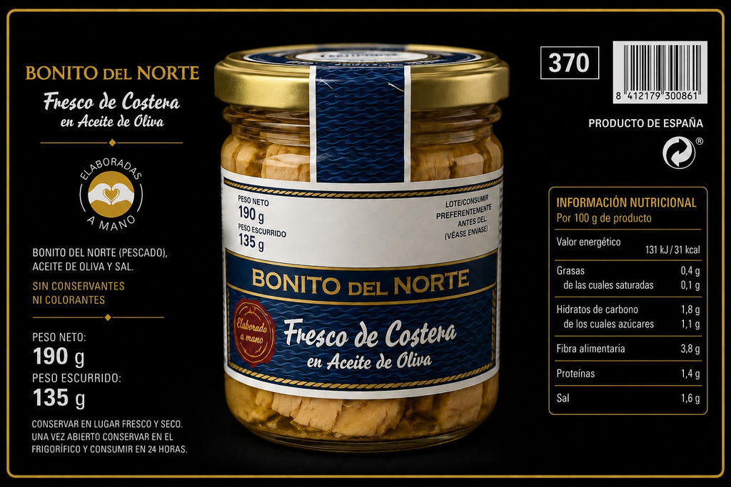 Lomos de Bonito fresco aceite tarro cristal Cusumano