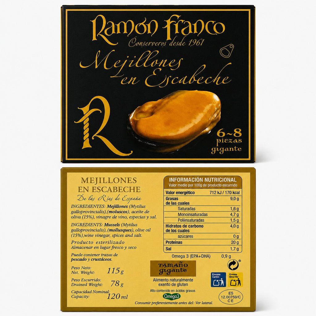Mejillones en escabeche 6/8 Ramón Franco
