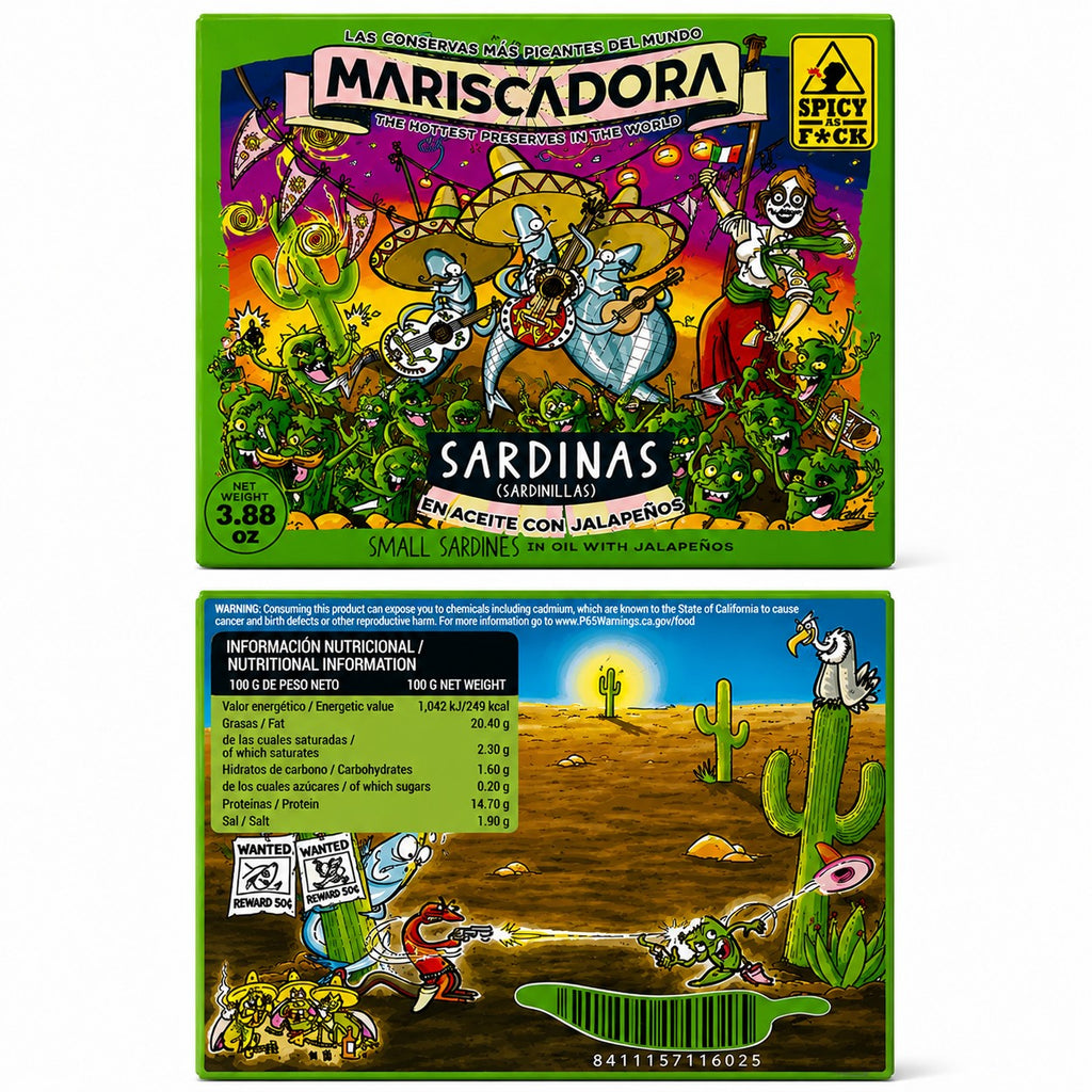 Sardinillas Gourmet en aceite 10/14 Jalapeños Mariscadora